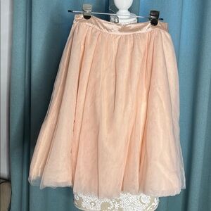 Anthropologie Comme Toi Peach Pleated Skirt M
